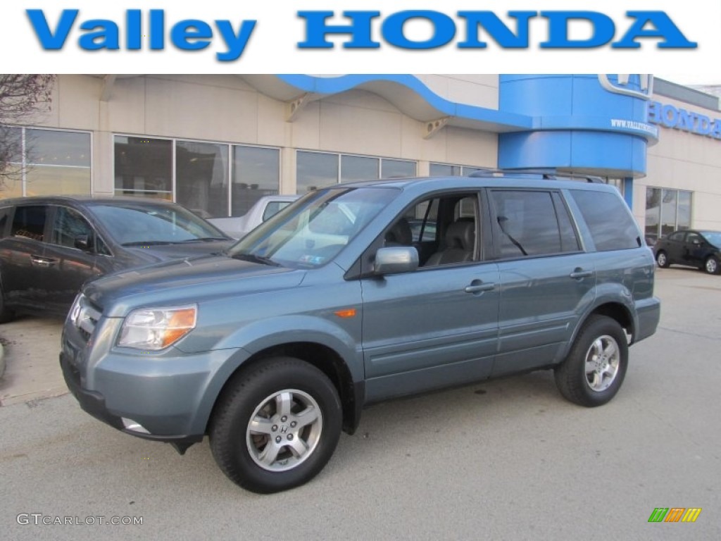 2008 Pilot EX-L 4WD - Steel Blue Metallic / Gray photo #1