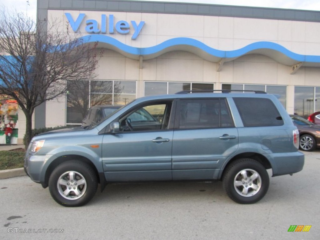 2008 Pilot EX-L 4WD - Steel Blue Metallic / Gray photo #2