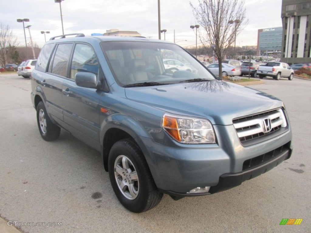 2008 Pilot EX-L 4WD - Steel Blue Metallic / Gray photo #5