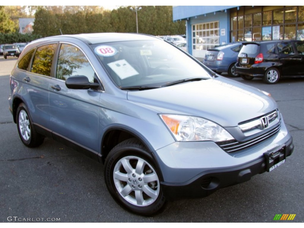 2008 CR-V EX - Glacier Blue Metallic / Gray photo #3