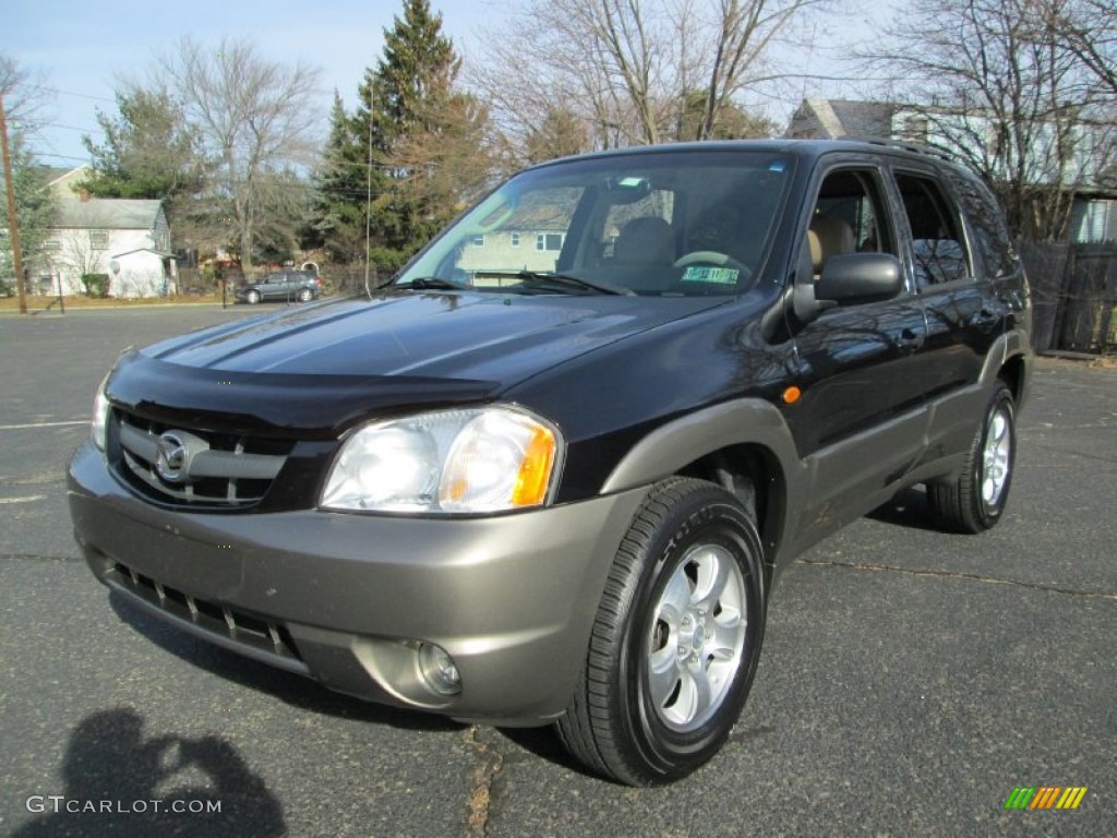 2003 Tribute ES-V6 4WD - Mystic Black / Medium Pebble Beige photo #2