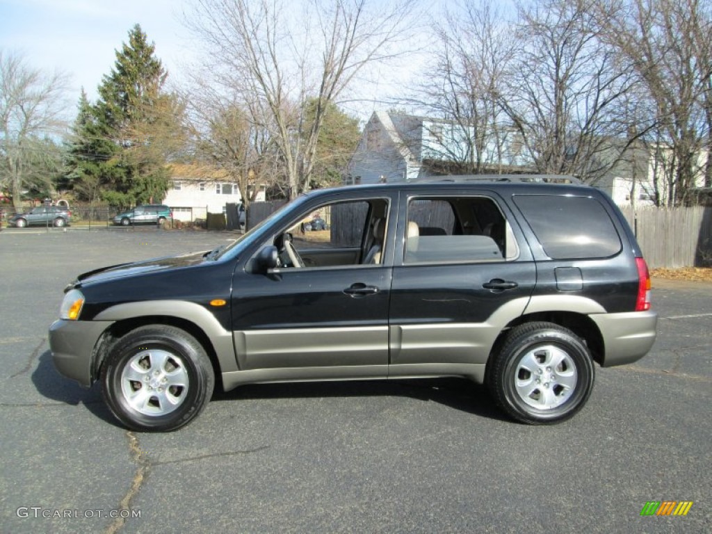 2003 Tribute ES-V6 4WD - Mystic Black / Medium Pebble Beige photo #3