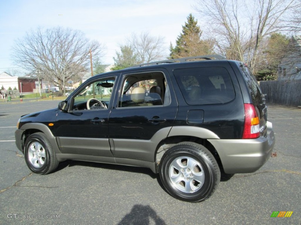 2003 Tribute ES-V6 4WD - Mystic Black / Medium Pebble Beige photo #4