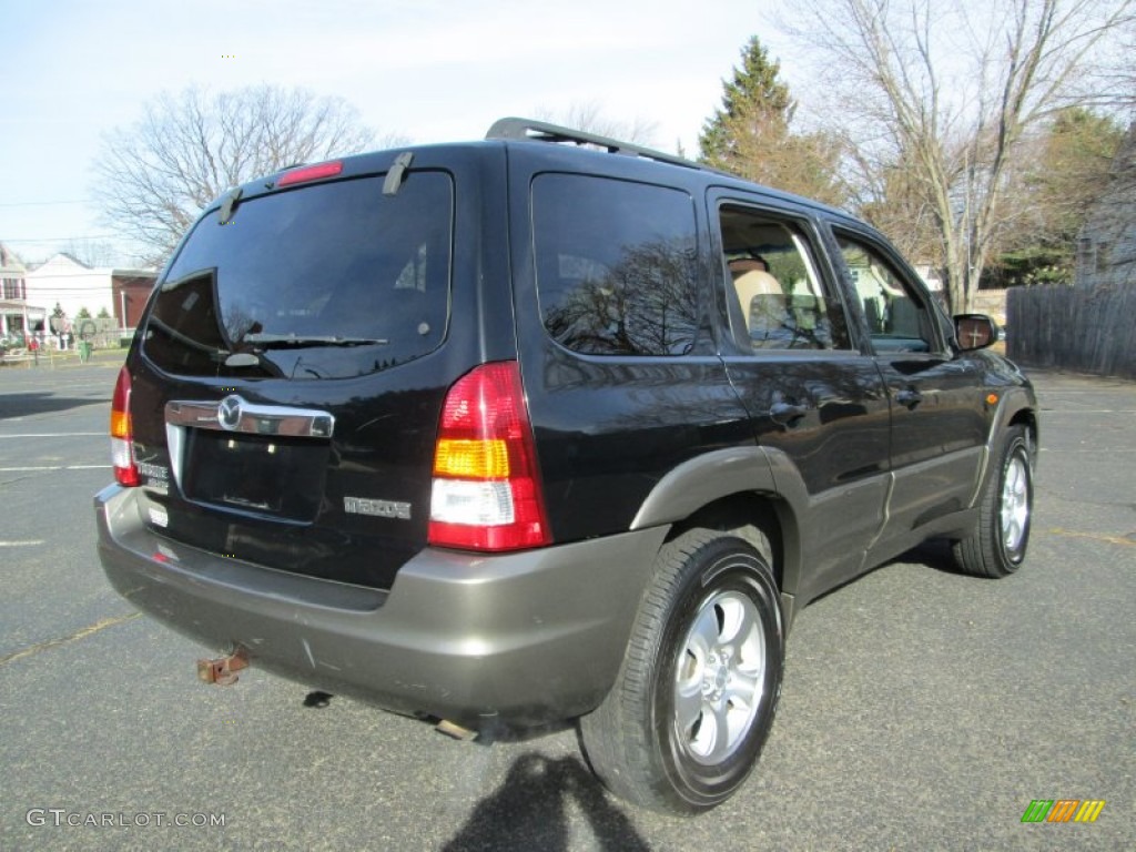 2003 Tribute ES-V6 4WD - Mystic Black / Medium Pebble Beige photo #7