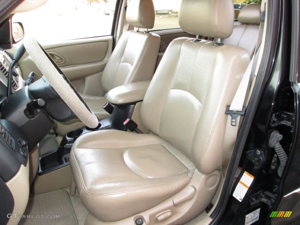 2003 Tribute ES-V6 4WD - Mystic Black / Medium Pebble Beige photo #13