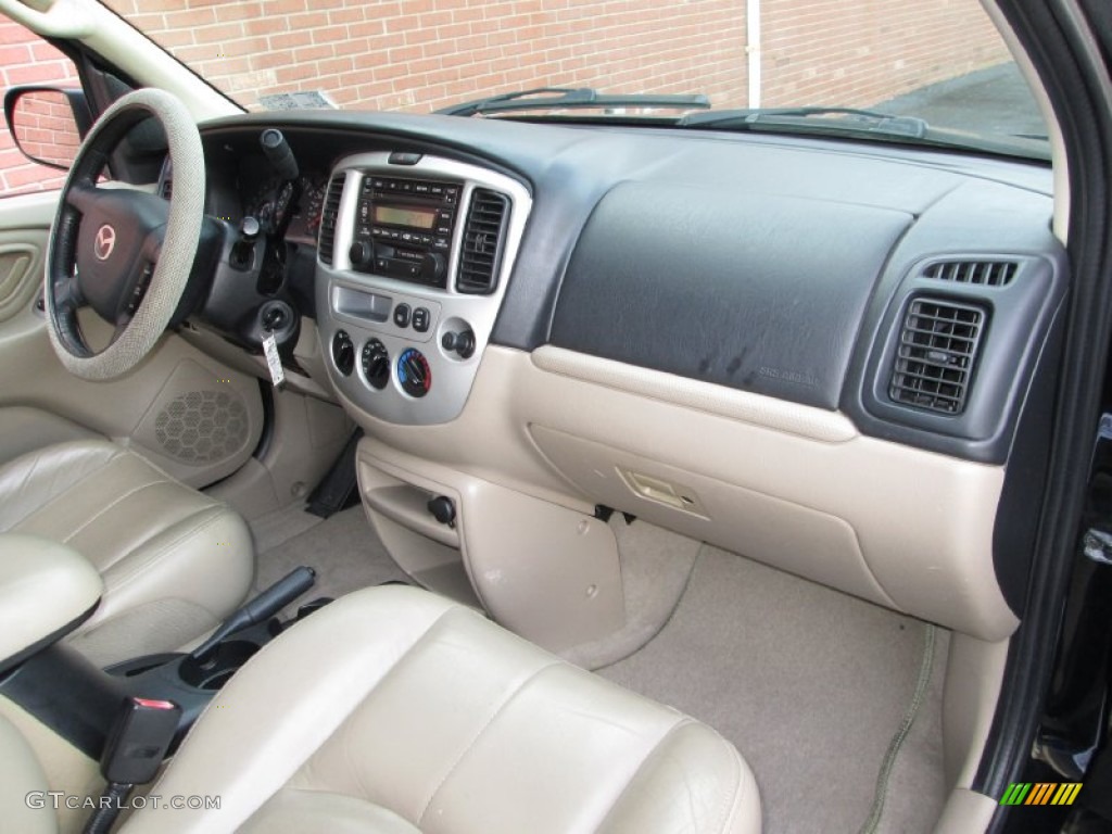 2003 Tribute ES-V6 4WD - Mystic Black / Medium Pebble Beige photo #16