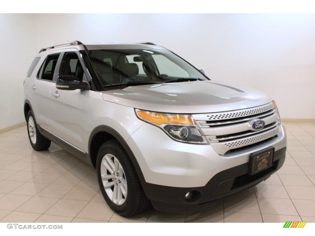 2012 Explorer XLT 4WD - Ingot Silver Metallic / Charcoal Black photo #1