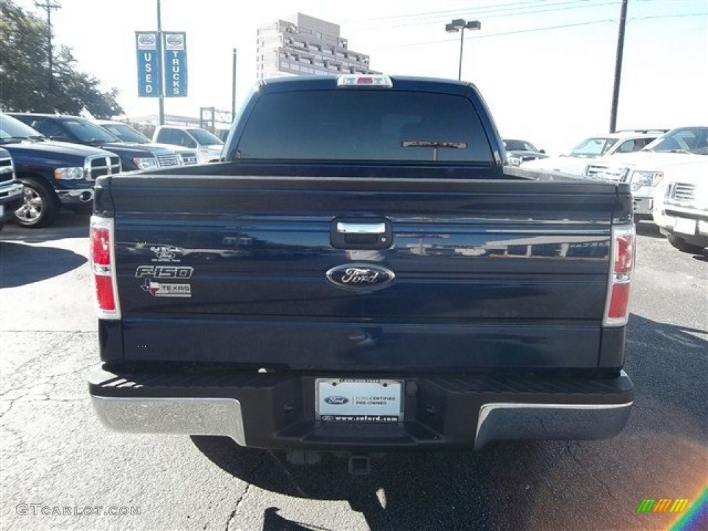 2010 F150 XLT SuperCrew - Dark Blue Pearl Metallic / Medium Stone photo #4