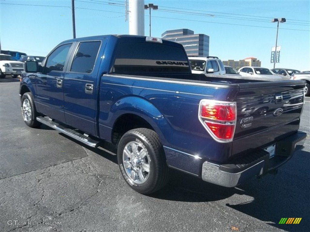 2010 F150 XLT SuperCrew - Dark Blue Pearl Metallic / Medium Stone photo #5