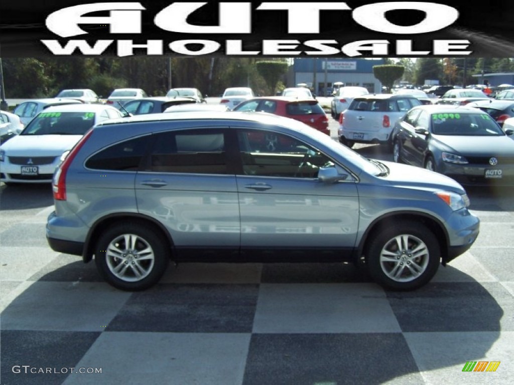 2011 CR-V EX-L 4WD - Glacier Blue Metallic / Gray photo #3
