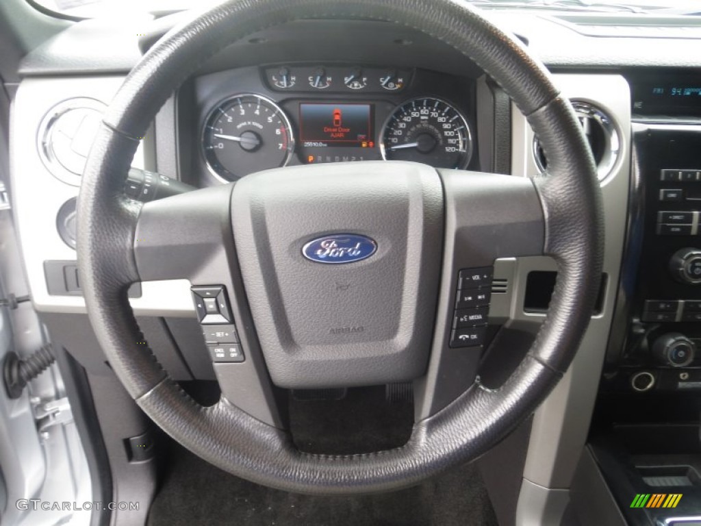 2011 Ford F150 FX2 SuperCrew Black Steering Wheel Photo #74472801