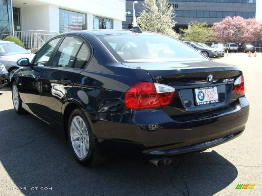 2007 3 Series 328xi Sedan - Monaco Blue Metallic / Beige photo #6