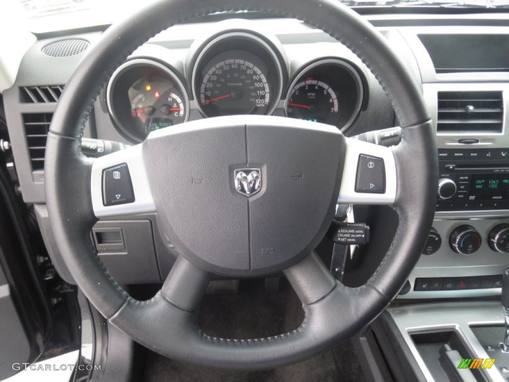 2009 Dodge Nitro R/T Dark Slate Gray Steering Wheel Photo #74474513