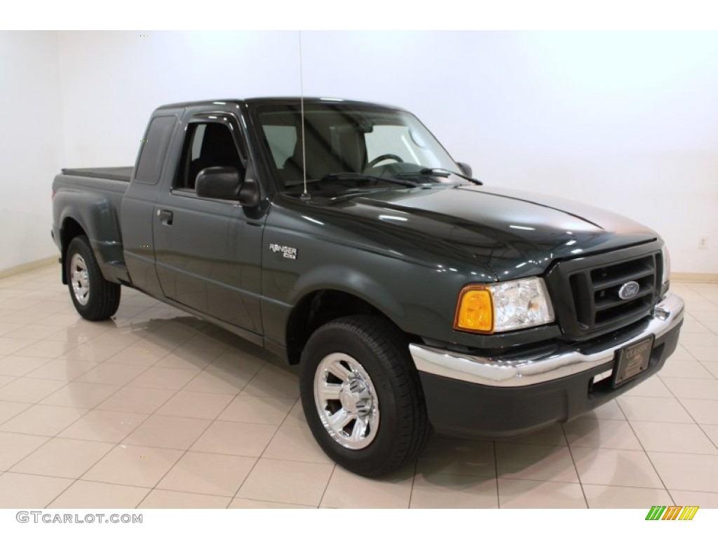 2004 Ranger XLT SuperCab - Dark Green Metallic / Medium Dark Flint photo #1
