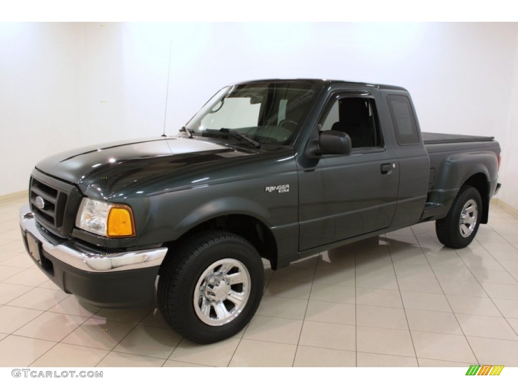 2004 Ranger XLT SuperCab - Dark Green Metallic / Medium Dark Flint photo #3