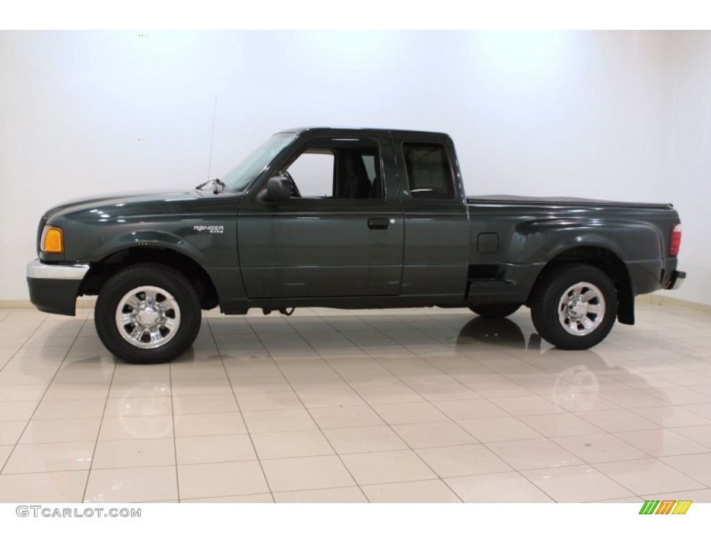 2004 Ranger XLT SuperCab - Dark Green Metallic / Medium Dark Flint photo #4