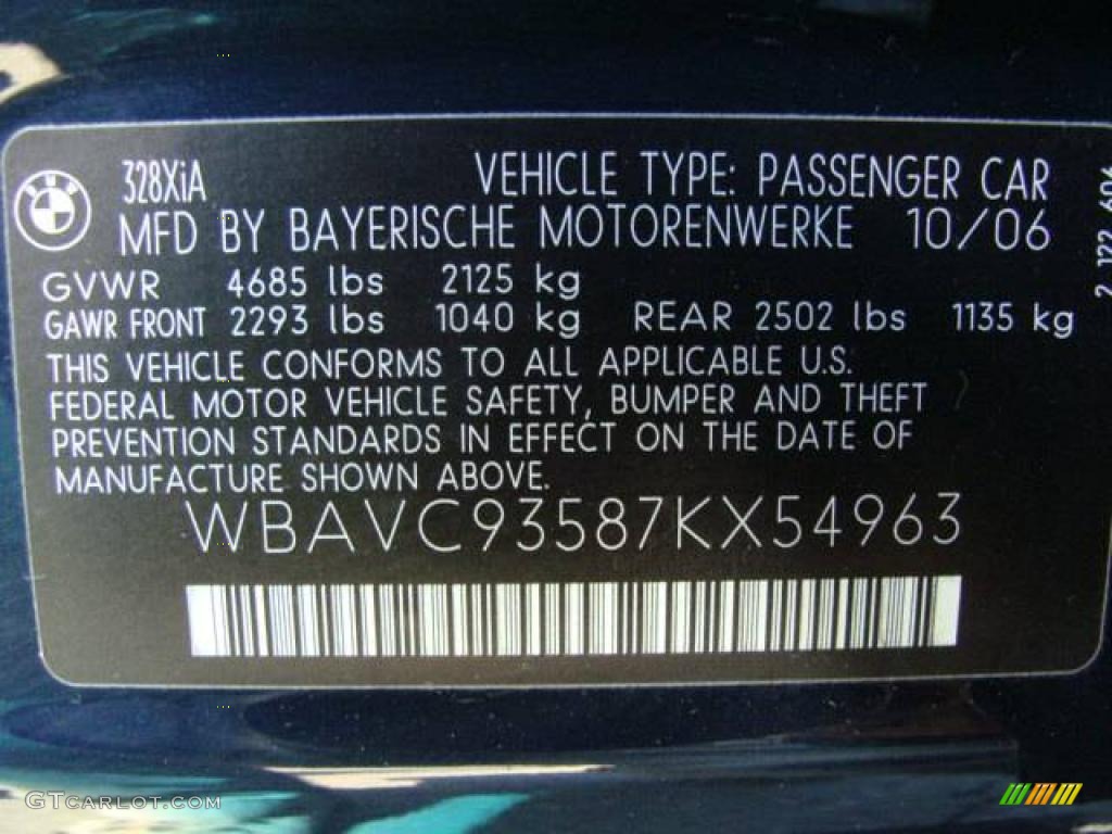 2007 3 Series 328xi Sedan - Monaco Blue Metallic / Beige photo #26