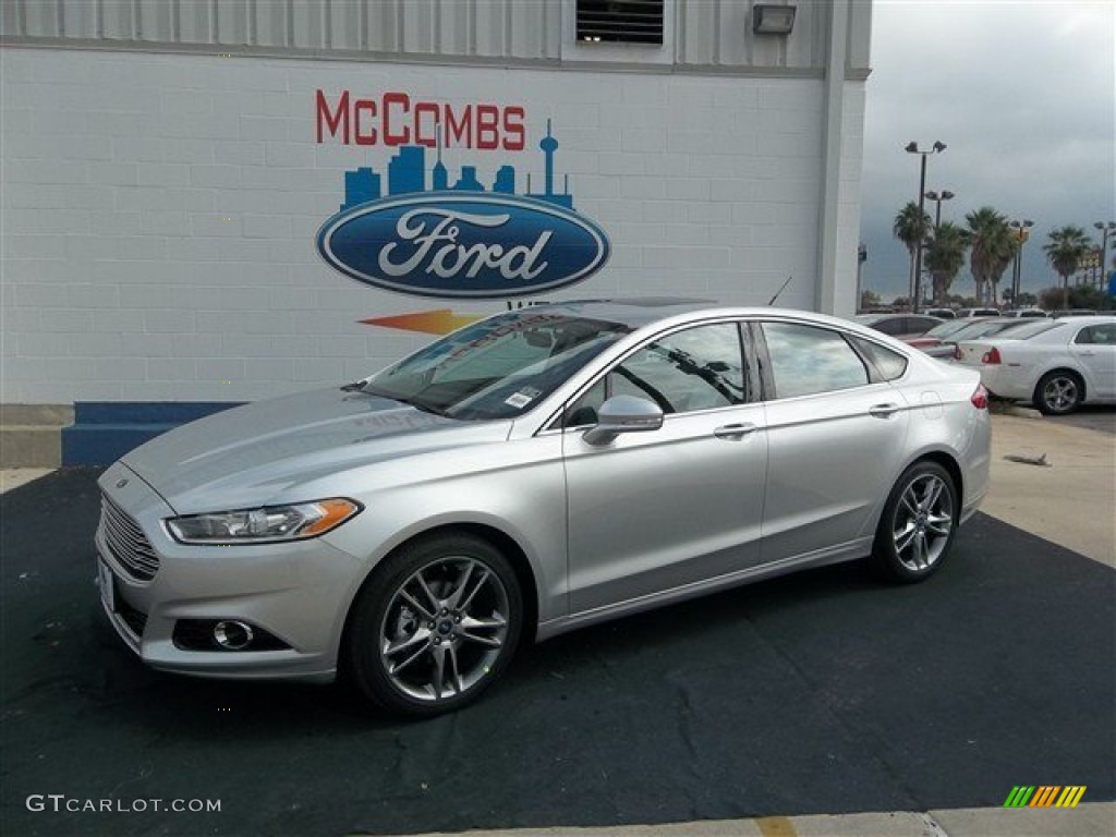 2013 Fusion Titanium - Ingot Silver Metallic / Charcoal Black photo #2