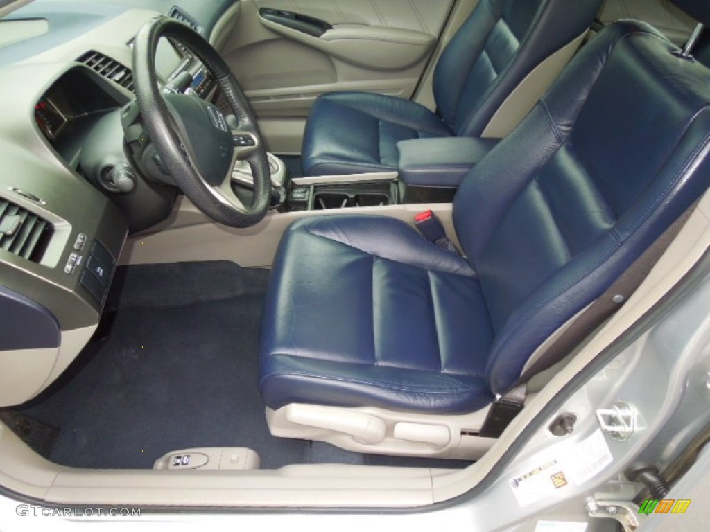 2009 Civic Hybrid Sedan - Alabaster Silver Metallic / Blue photo #8