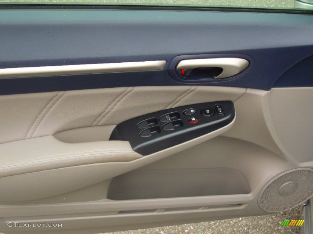 2009 Civic Hybrid Sedan - Alabaster Silver Metallic / Blue photo #11