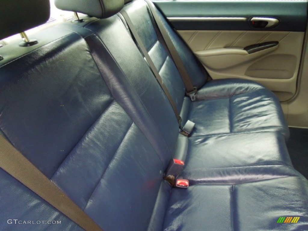 2009 Civic Hybrid Sedan - Alabaster Silver Metallic / Blue photo #23