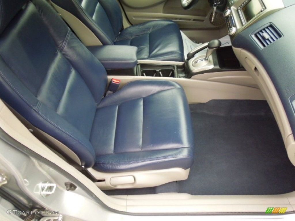 2009 Civic Hybrid Sedan - Alabaster Silver Metallic / Blue photo #24