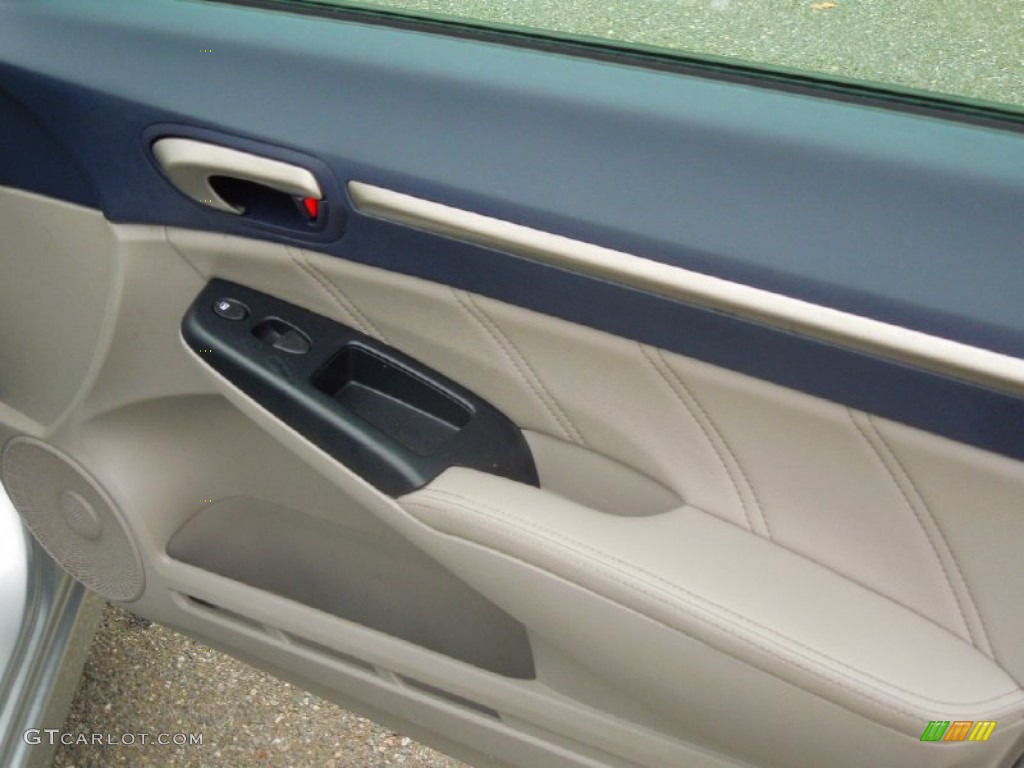 2009 Civic Hybrid Sedan - Alabaster Silver Metallic / Blue photo #25
