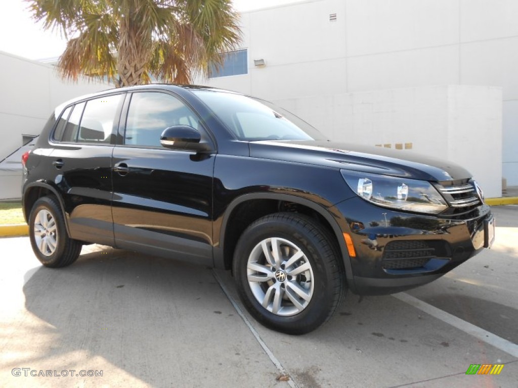 2012 Tiguan S 4Motion - Deep Black Metallic / Black photo #1
