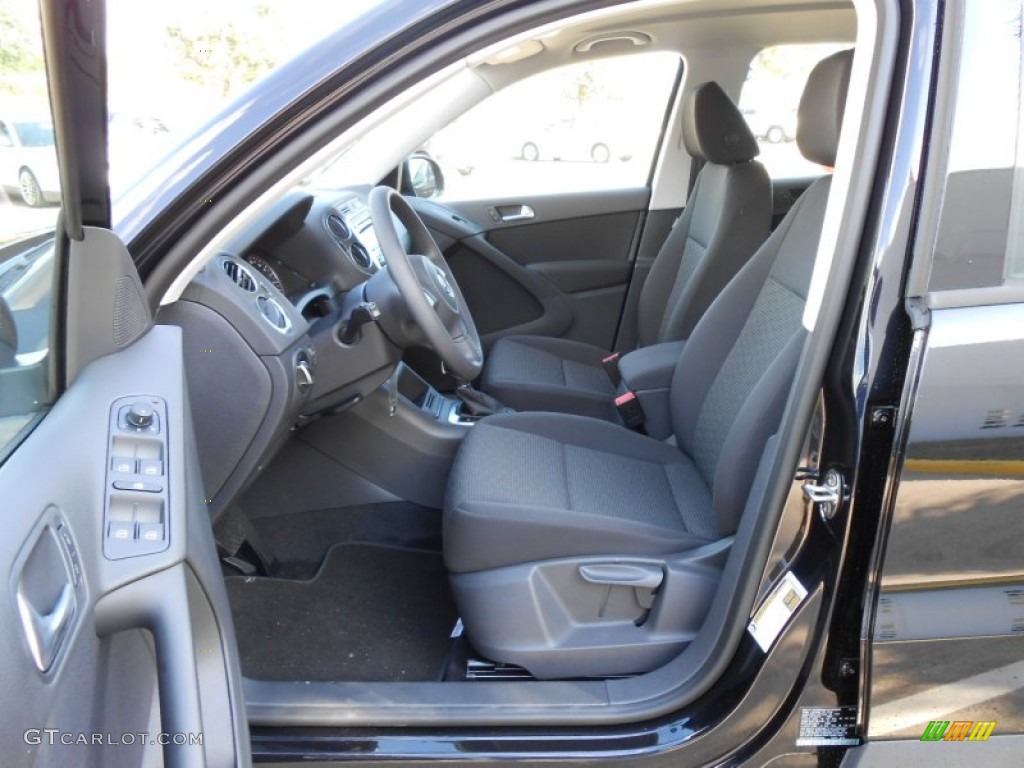 2012 Tiguan S 4Motion - Deep Black Metallic / Black photo #9