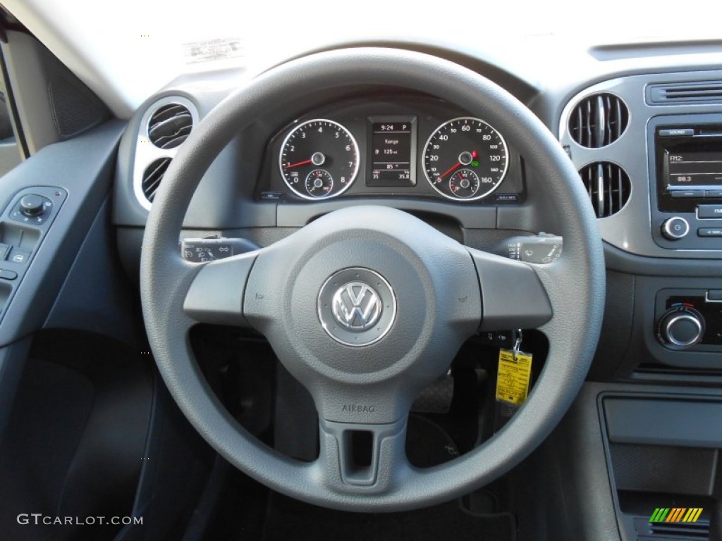 2012 Tiguan S 4Motion - Deep Black Metallic / Black photo #14