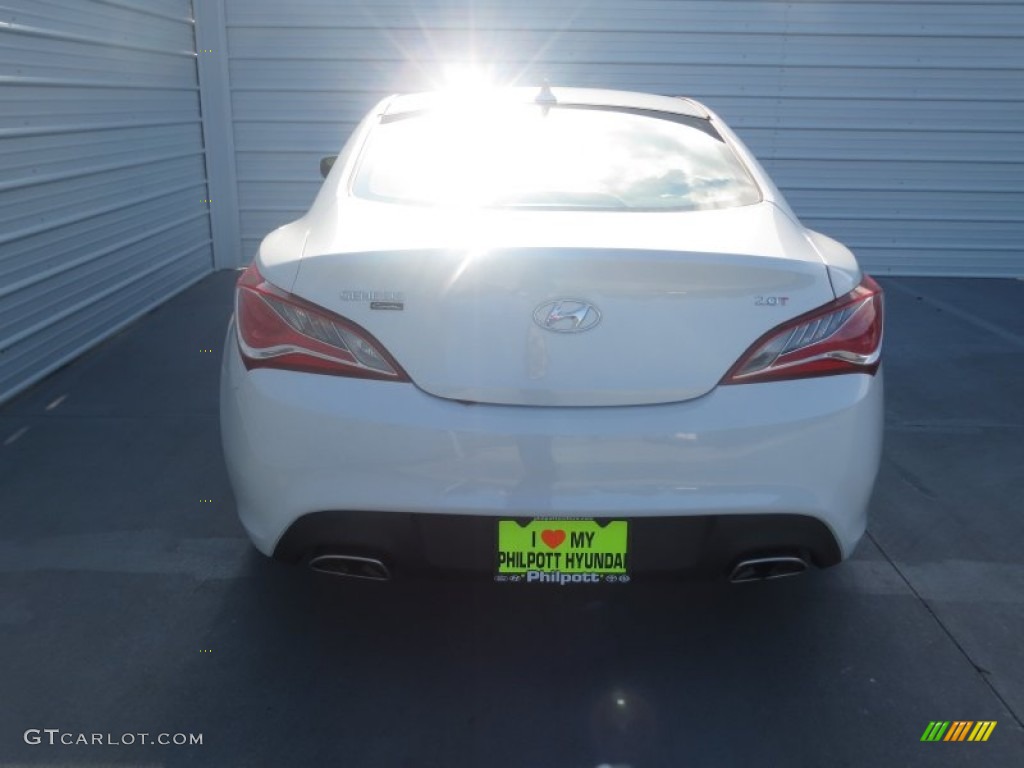 2013 Genesis Coupe 2.0T - White Satin Pearl / Black Cloth photo #4