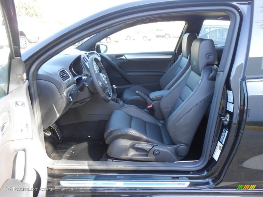 R Titan Black Leather Interior 2012 Volkswagen Golf R 2 Door 4Motion Photo #74480315