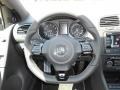 2012 Volkswagen Golf R R Titan Black Leather Interior Steering Wheel Photo