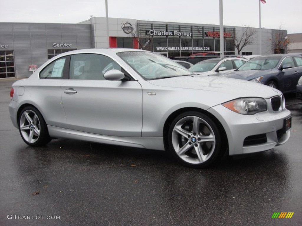 2008 1 Series 135i Coupe - Titanium Silver Metallic / Grey photo #2