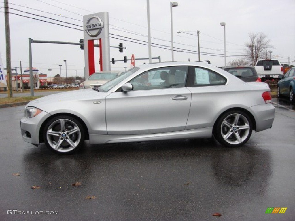 2008 1 Series 135i Coupe - Titanium Silver Metallic / Grey photo #6