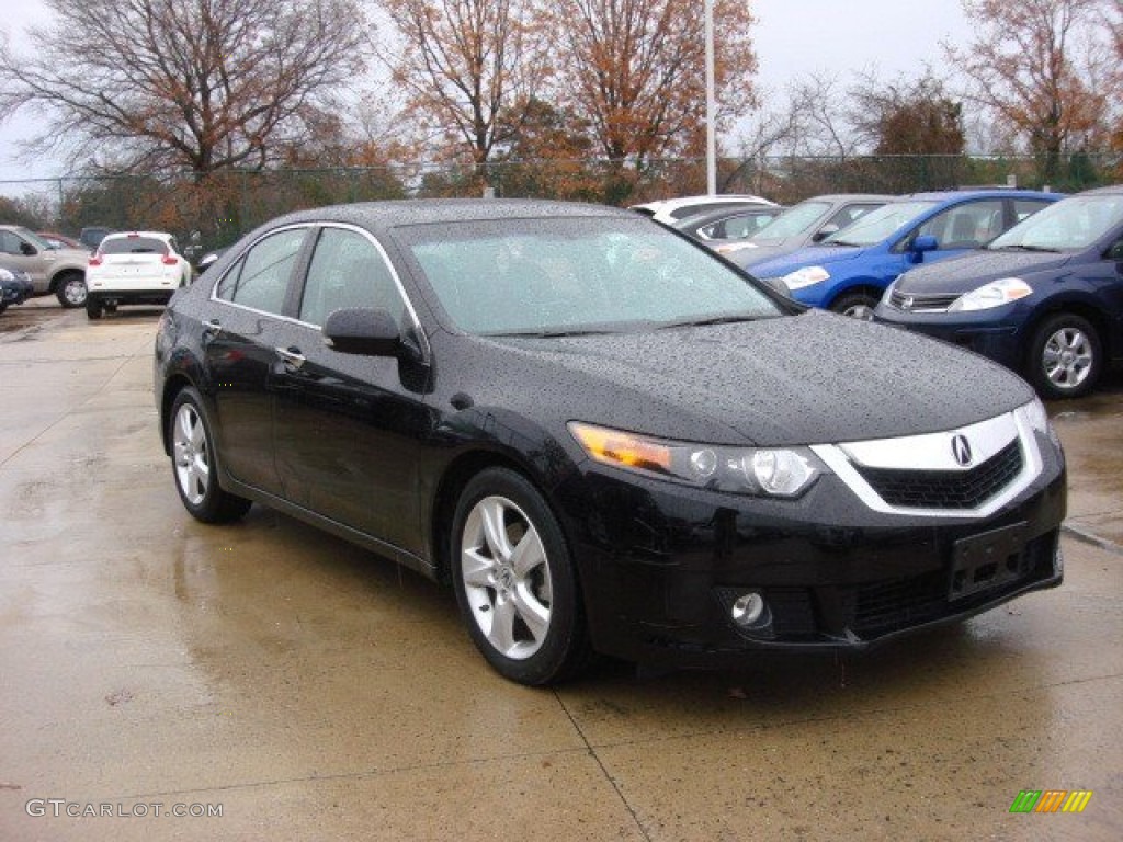 2010 TSX Sedan - Crystal Black Pearl / Ebony photo #1