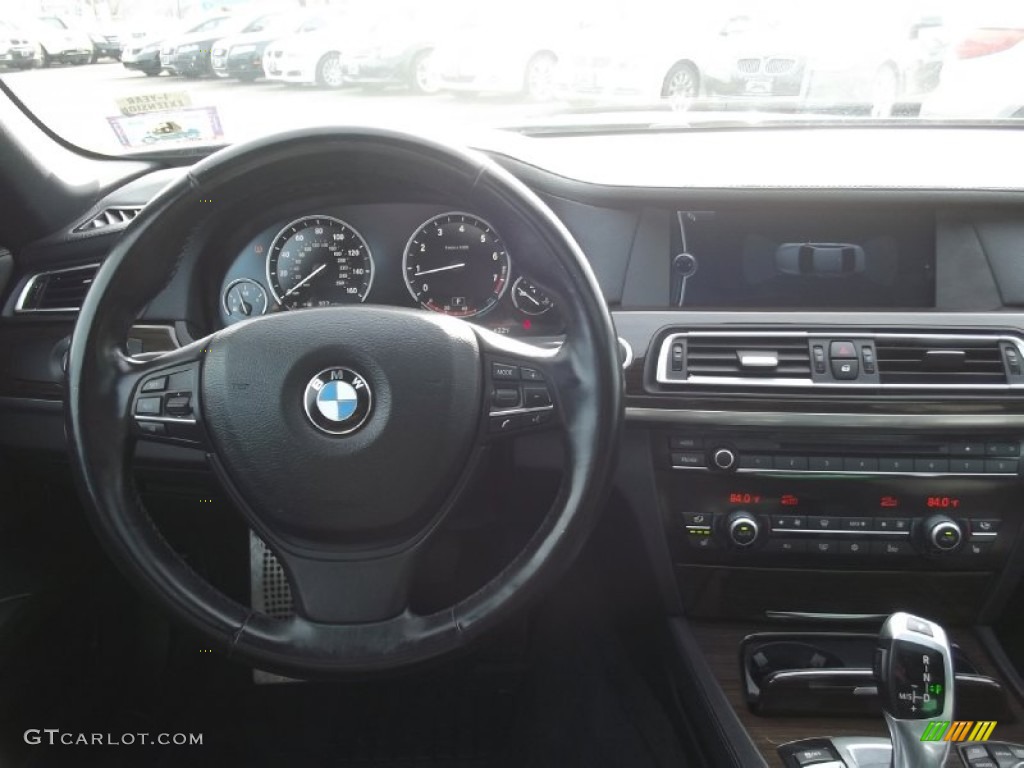 2010 BMW 7 Series 750i xDrive Sedan Black Nappa Leather Dashboard Photo #74484242