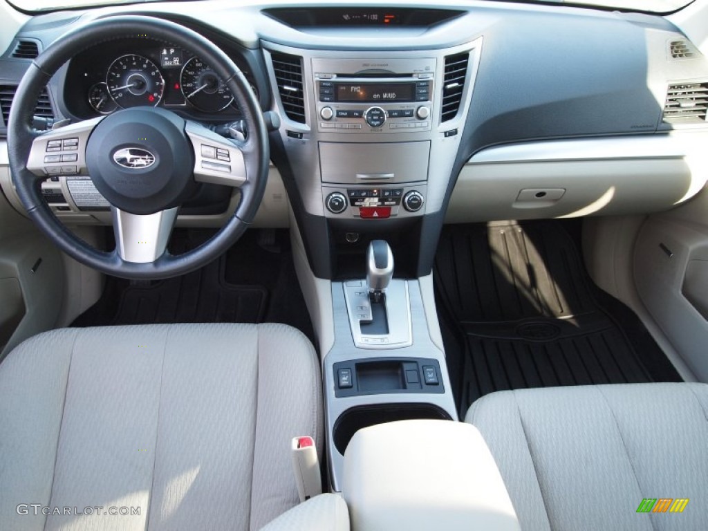 2010 Subaru Outback 2.5i Premium Wagon Warm Ivory Dashboard Photo #74484395