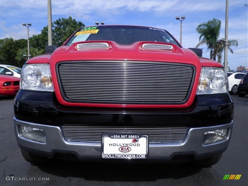 2005 F150 XLT SuperCrew - Bright Red / Black photo #4