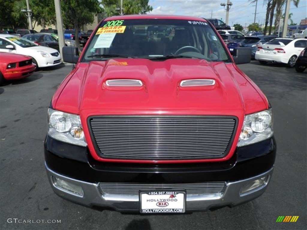 2005 F150 XLT SuperCrew - Bright Red / Black photo #6