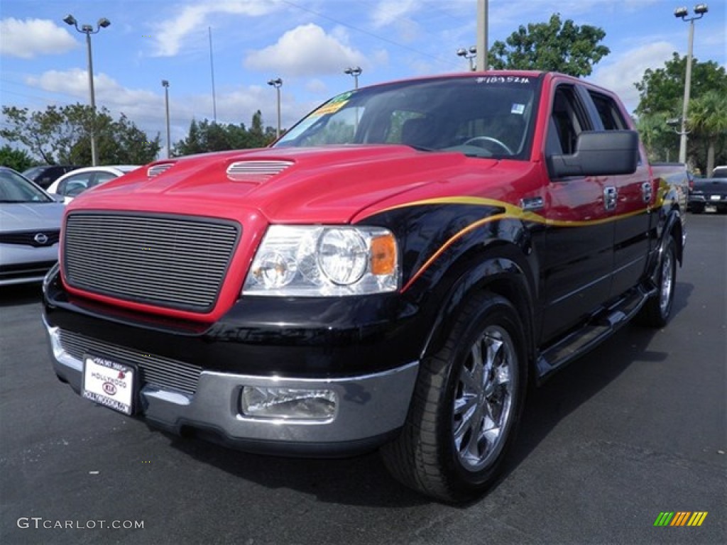 2005 F150 XLT SuperCrew - Bright Red / Black photo #8