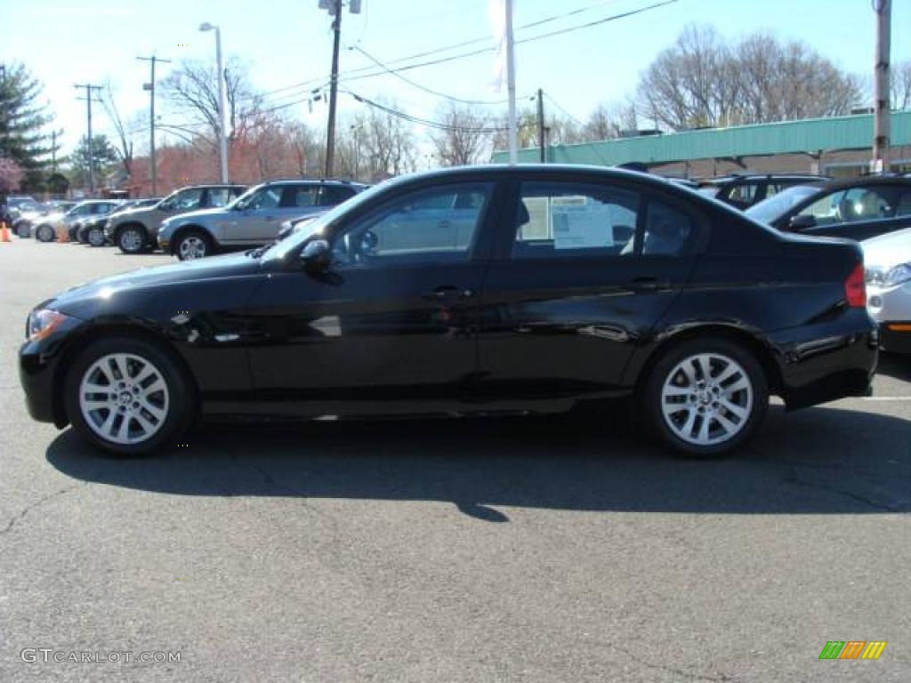 2007 3 Series 328xi Sedan - Jet Black / Black photo #5