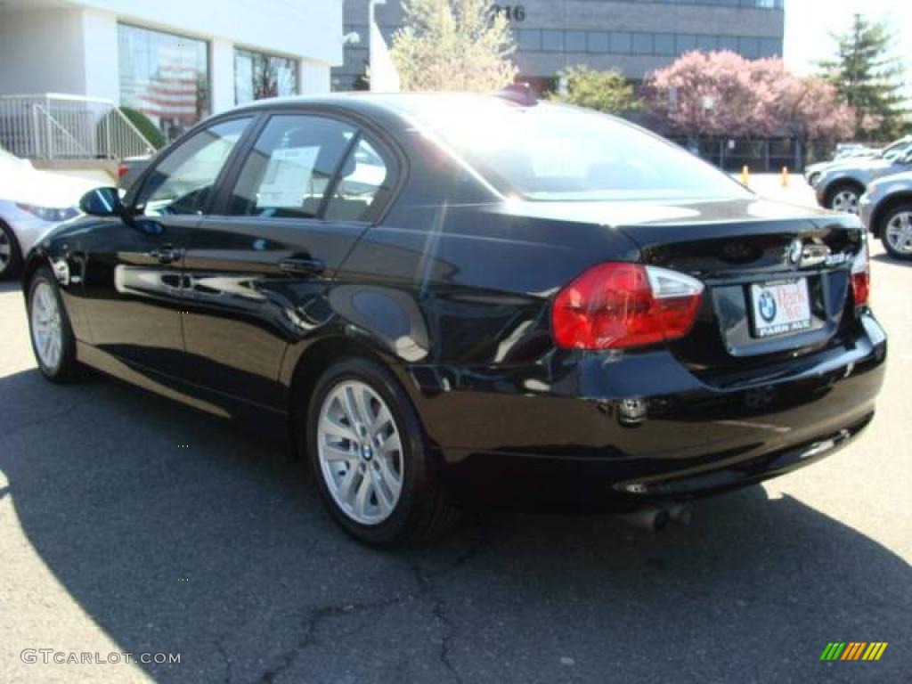 2007 3 Series 328xi Sedan - Jet Black / Black photo #6