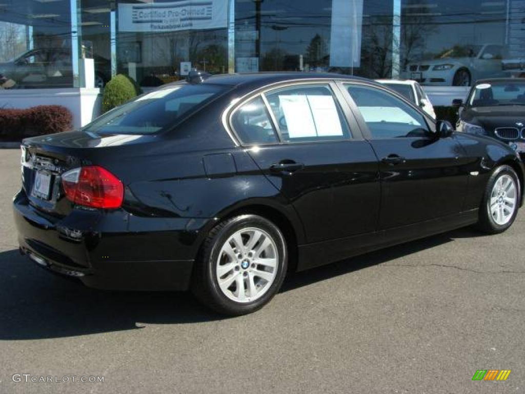 2007 3 Series 328xi Sedan - Jet Black / Black photo #8