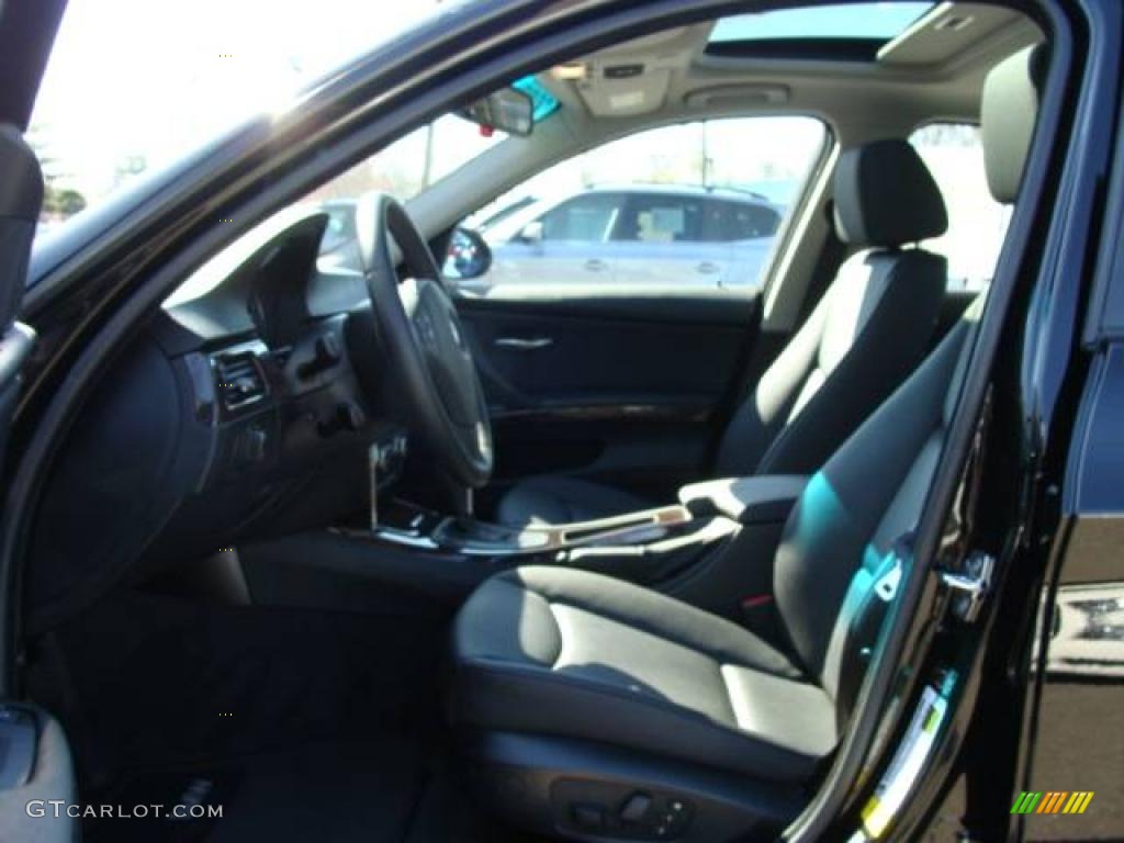 2007 3 Series 328xi Sedan - Jet Black / Black photo #10