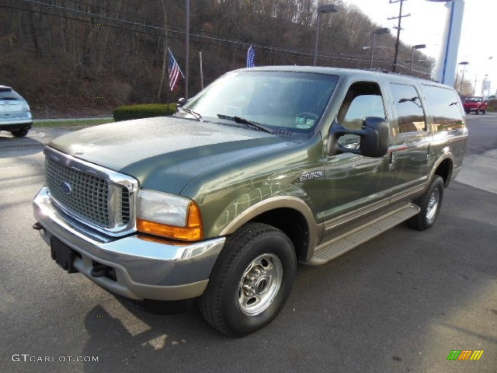 2000 Excursion Limited 4x4 - Estate Green Metallic / Medium Parchment photo #4