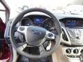 Medium Light Stone 2013 Ford Focus SE Hatchback Steering Wheel