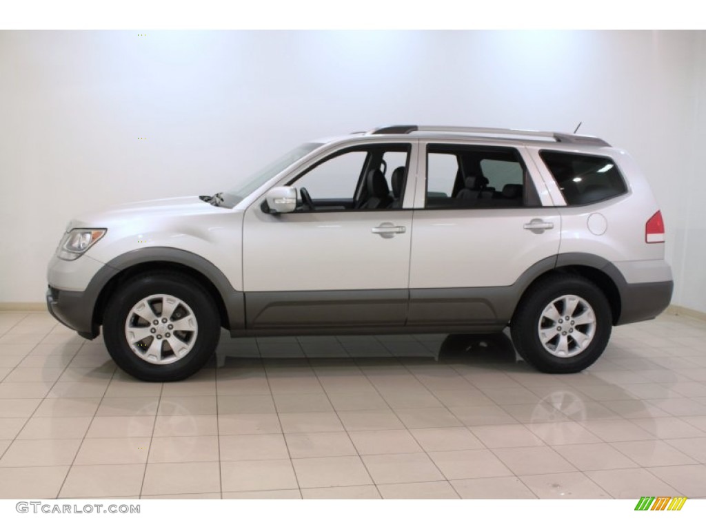 Bright Silver 2009 Kia Borrego LX V6 4x4 Exterior Photo #74488754