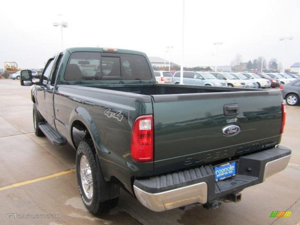 2008 F250 Super Duty Lariat SuperCab 4x4 - Forest Green Metallic / Medium Stone photo #11