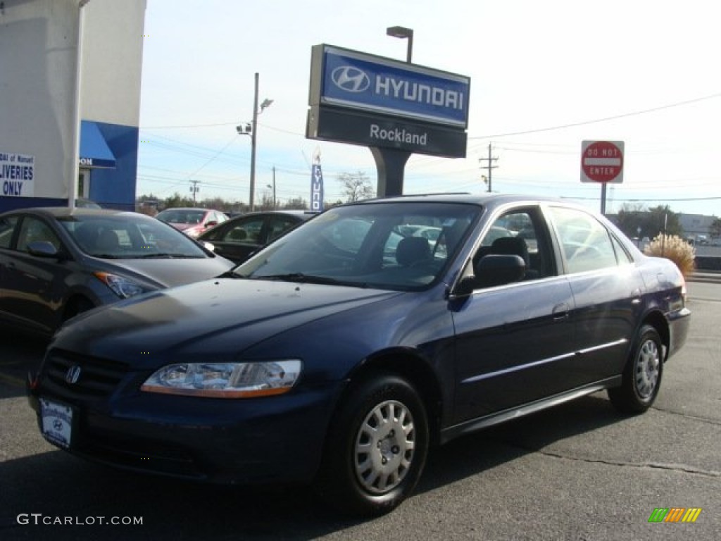 2002 Accord VP Sedan - Eternal Blue Pearl / Quartz Gray photo #1